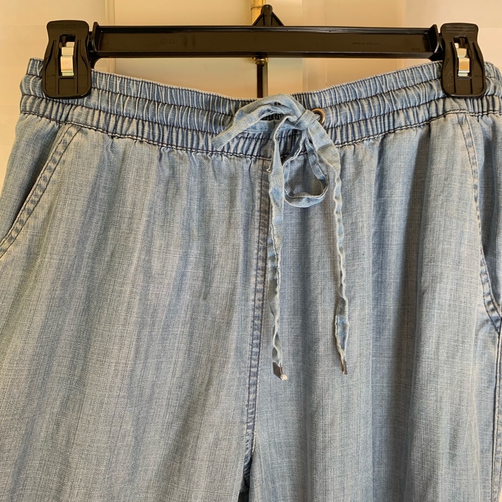 Faux denim joggers